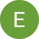 Green circle with a white letter E inside