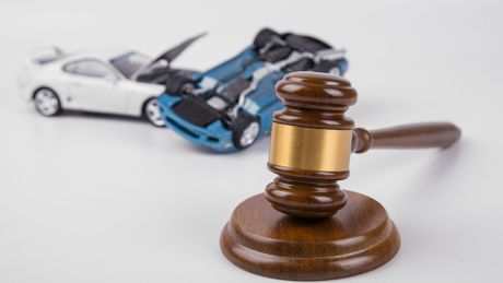 Gavel And Two Collided Cars — Goshen, NY — Owen Law Firm PLLC