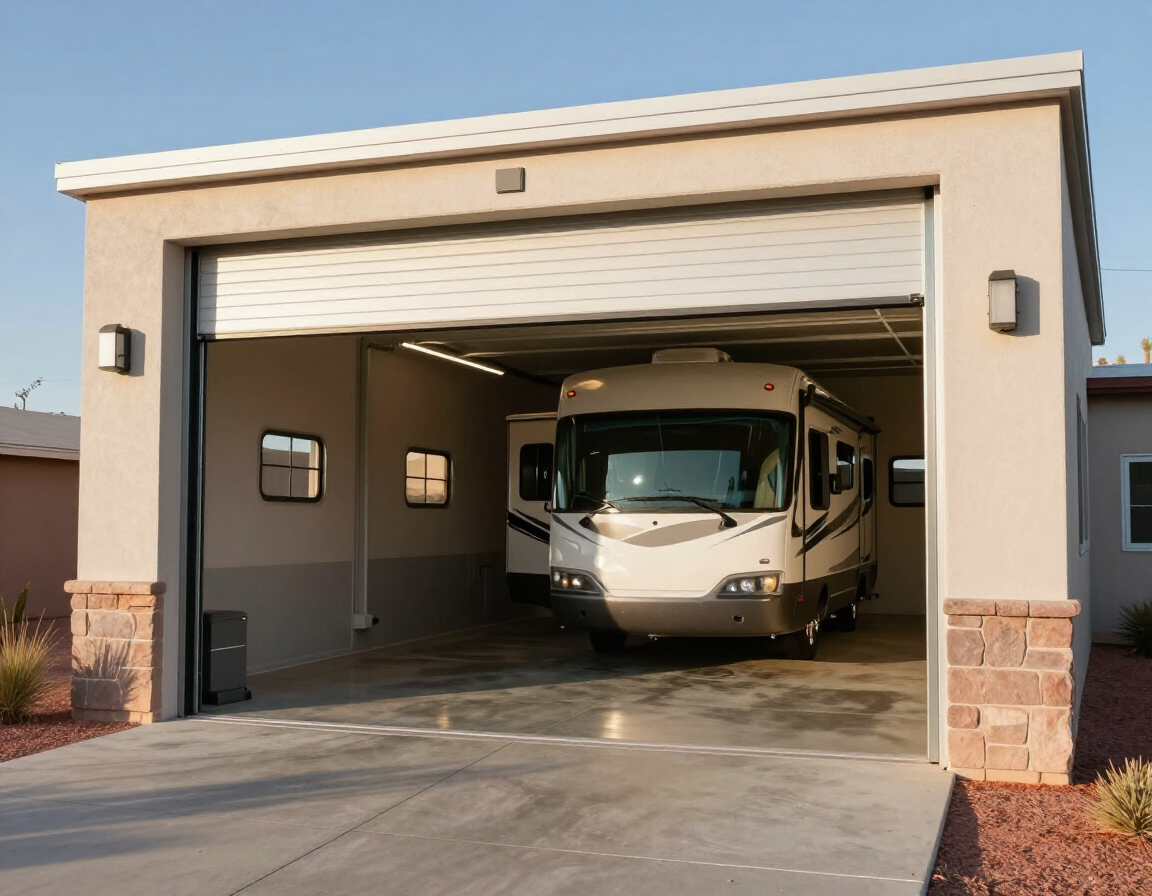 Custom RV garage build by Five Star Design Build