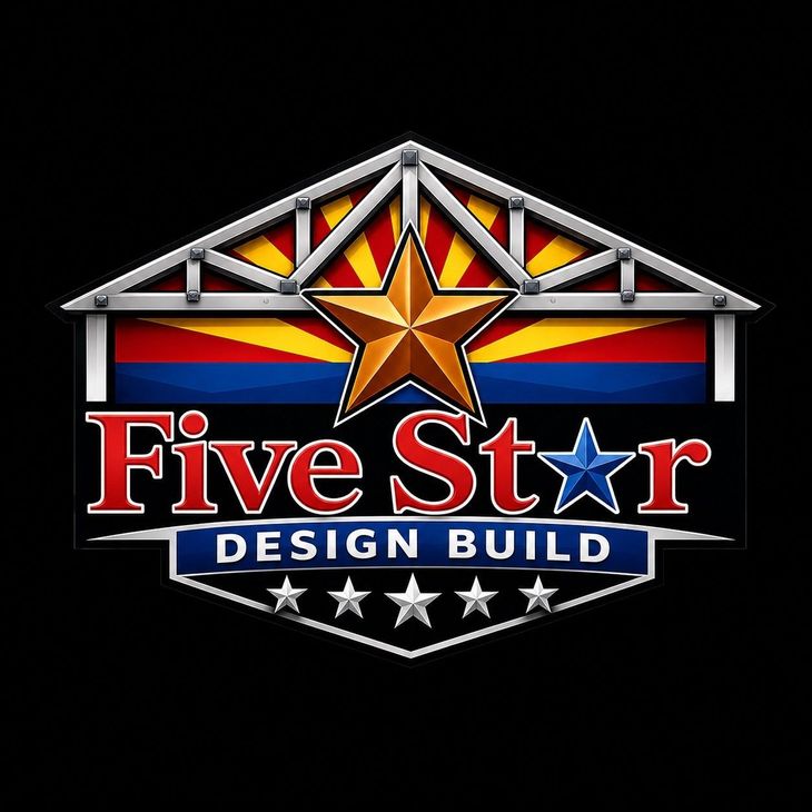 Five Star Design Build team with completed custom structure