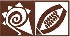 Icona in bianco e nero raffigurante una conchiglia a spirale e una spiga di grano in riquadri separati.
