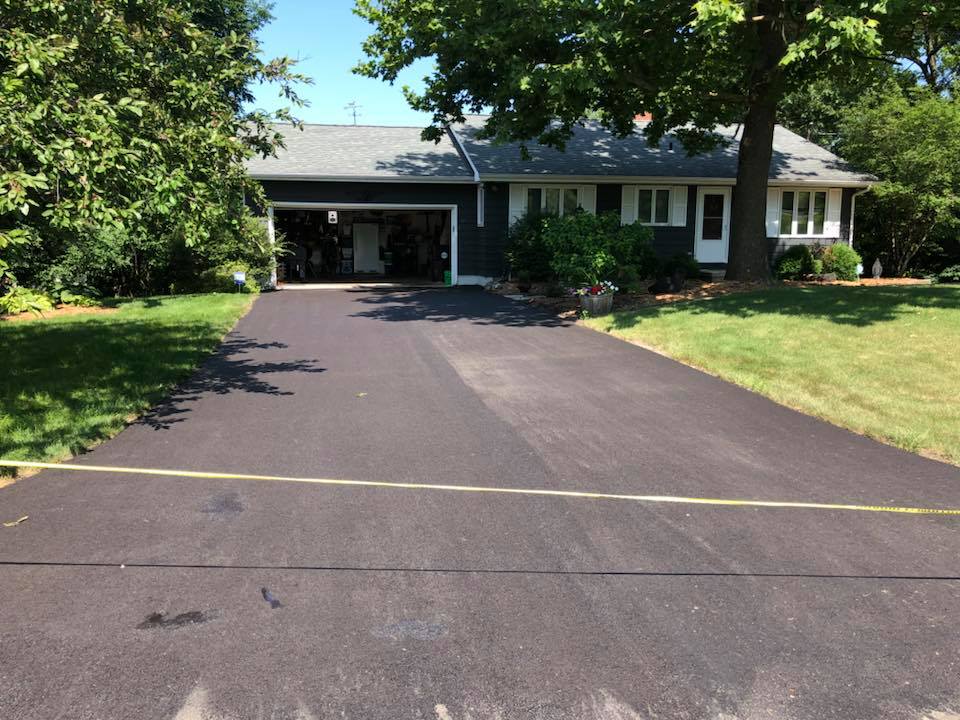 Driveway On An Open Garage Of A House | East Peoria, IL | Pete George & Son Blacktop