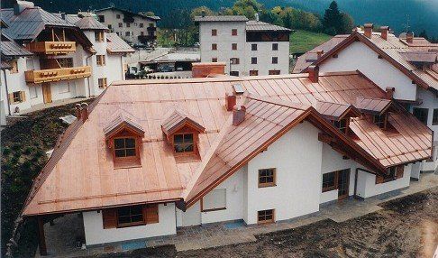 copertura di tetti in rame