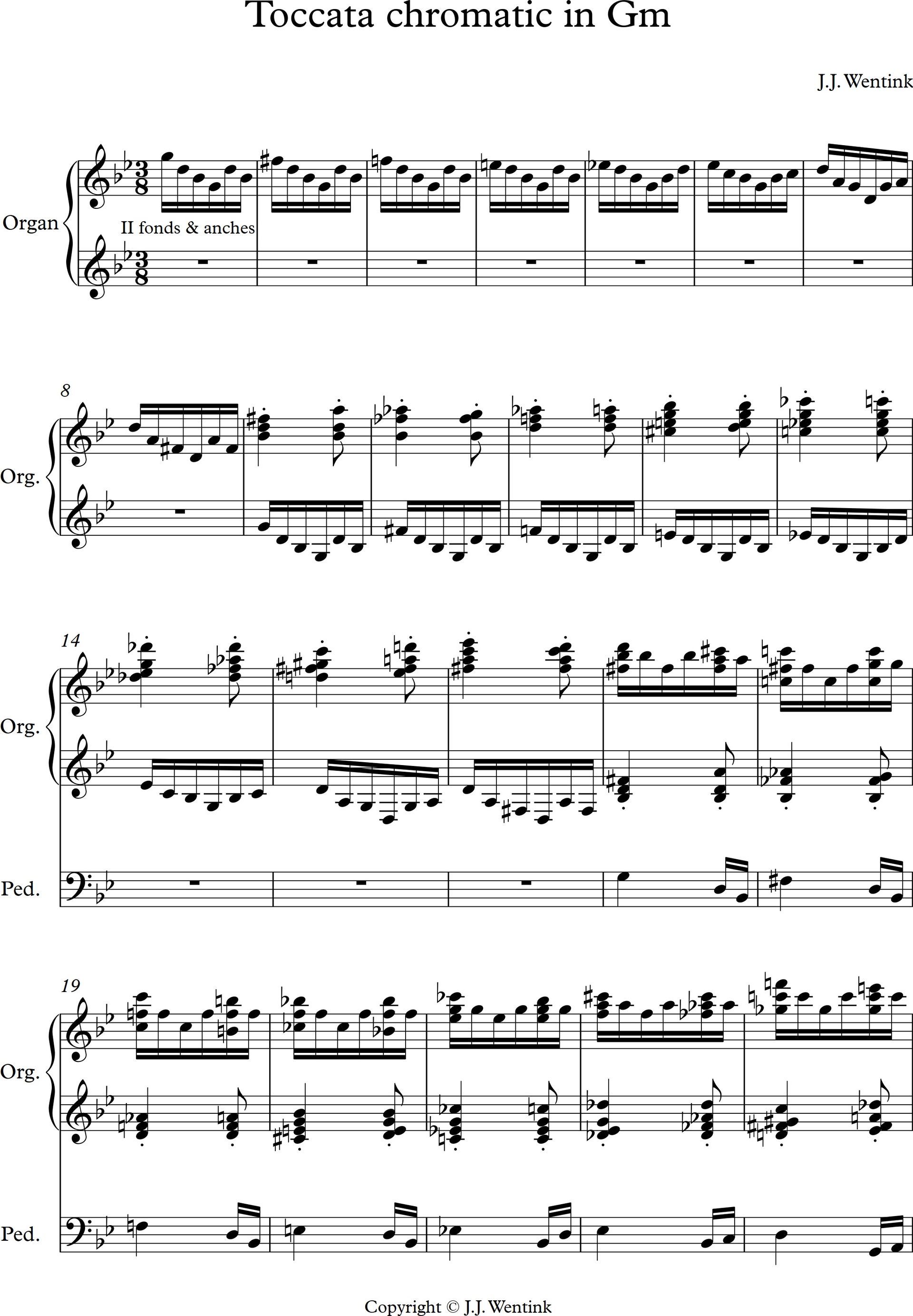 Toccata chromatic in Gm - krachtige reis door spanning en emotie