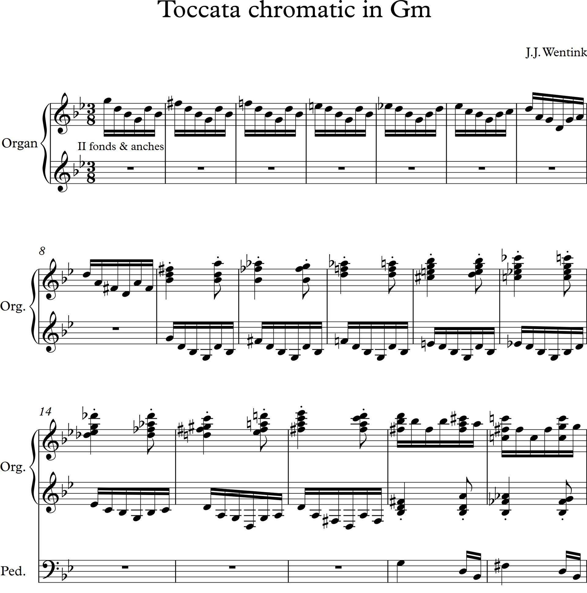 Toccata chromatic in Gm - krachtige reis door spanning en emotie
