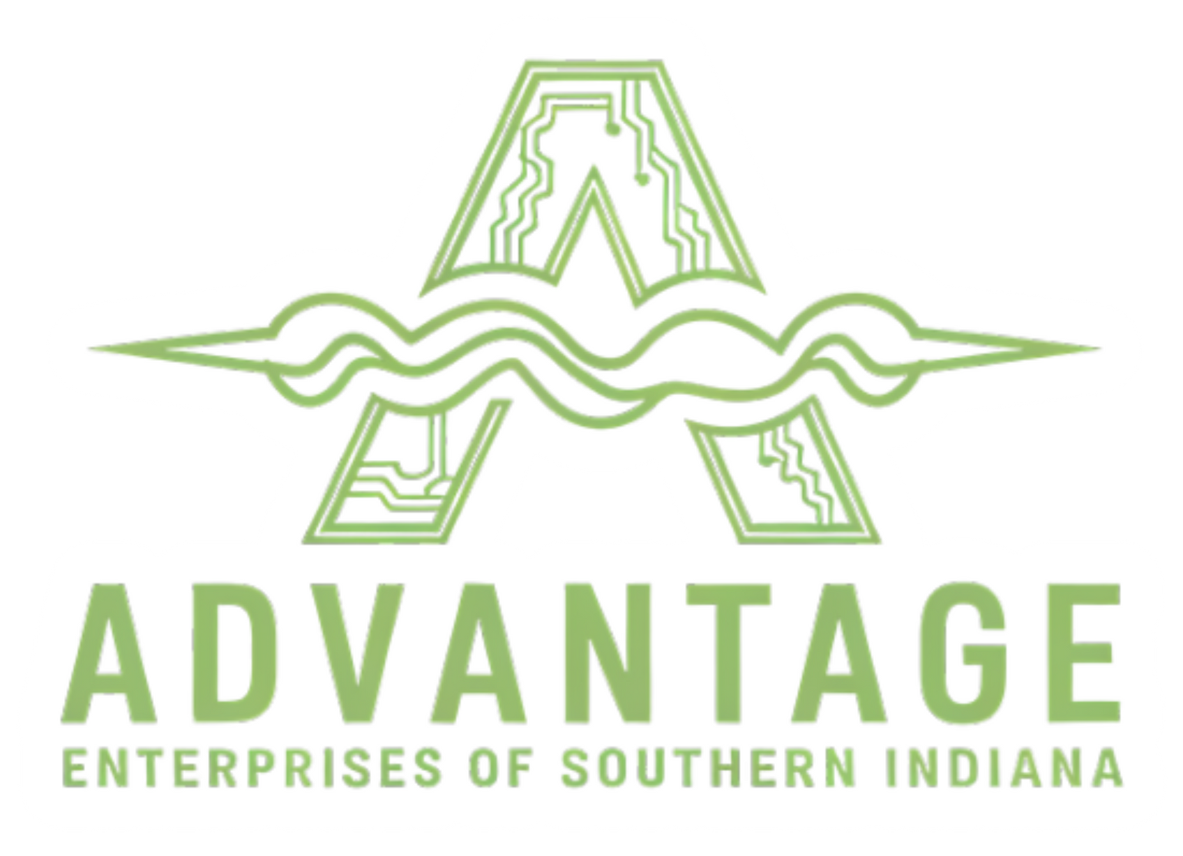 Advantage Enterprises of Southern Indiana White Logo