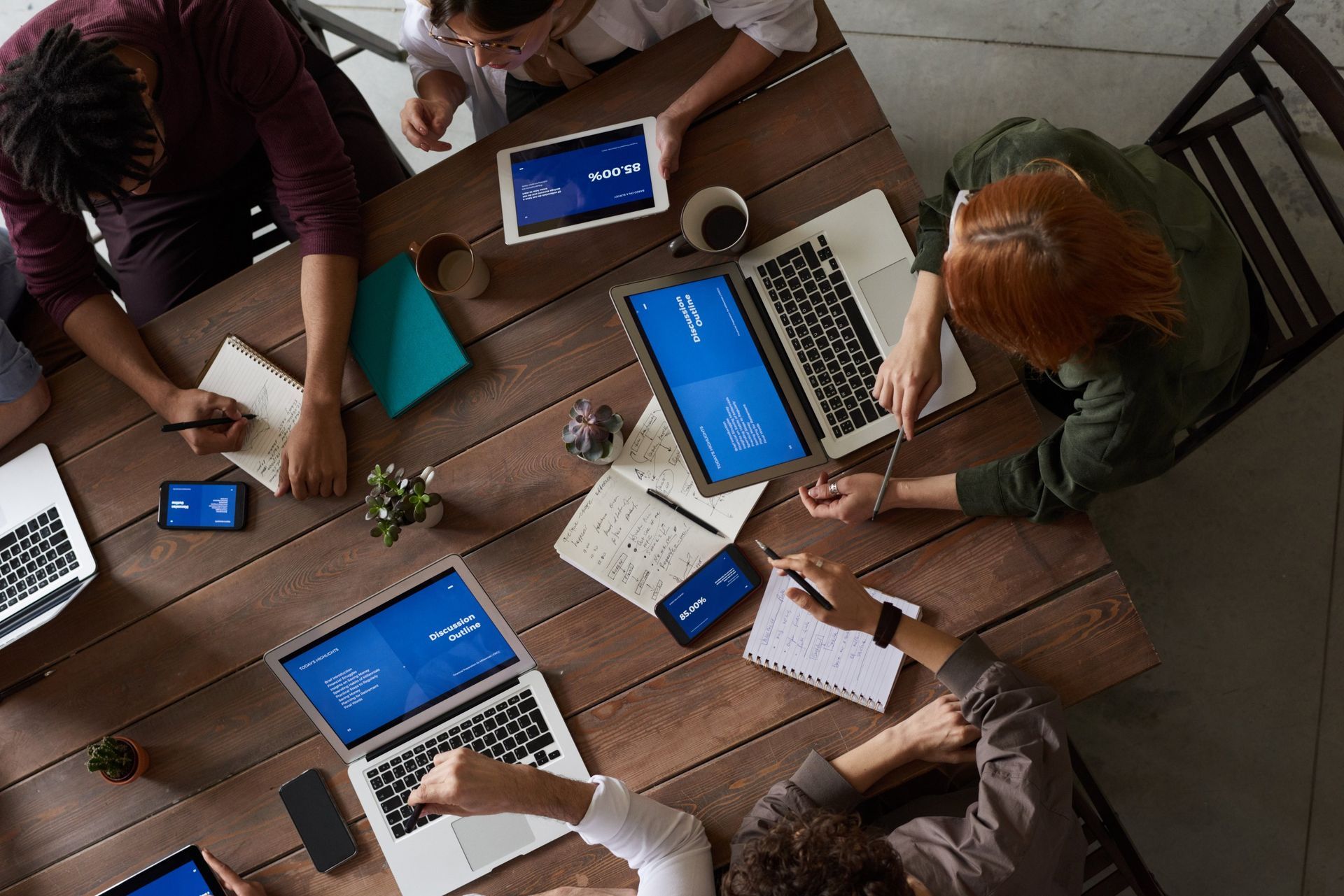 Meetings to collaborate and brainstorm among coworkers.