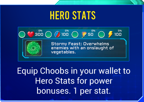 Hero statistic description on profile of the KOGs: QUEST! gameplay