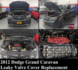 A 2012 dodge grand caravan leaky valve cover replacement