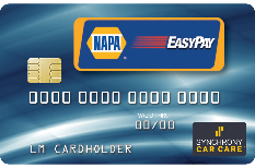 A napa easypay credit card with a lm cardholder