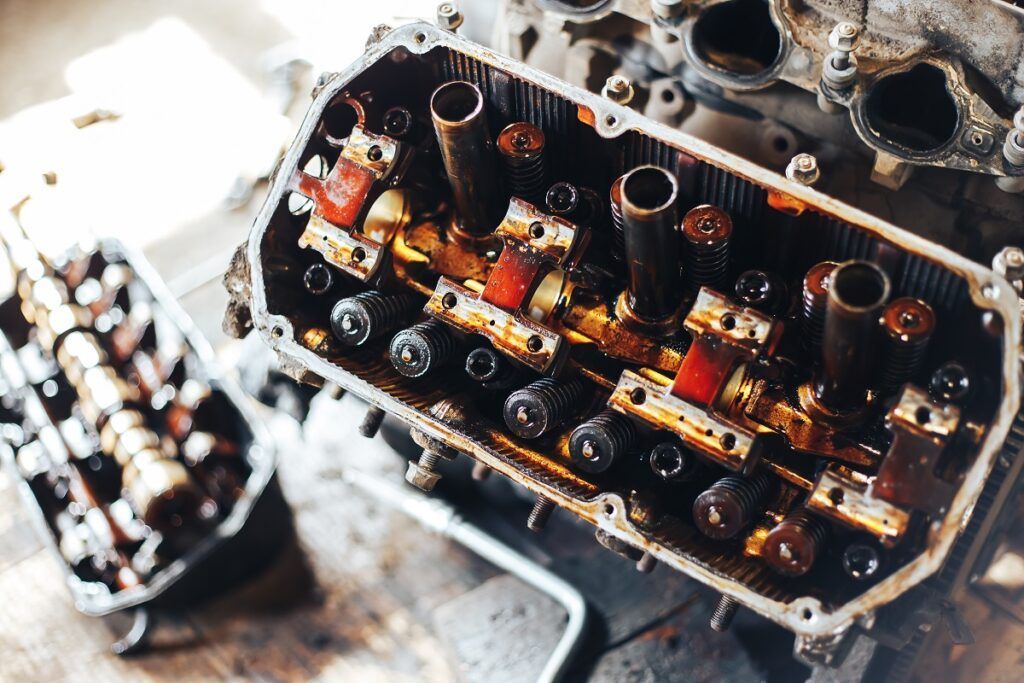 Valve Train With Valve Cover Removed