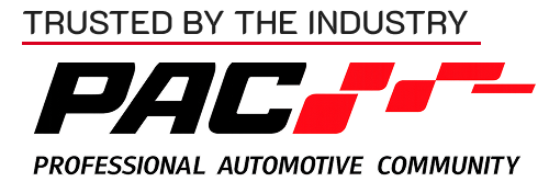A logo that says trusted by the industry professional automotive community