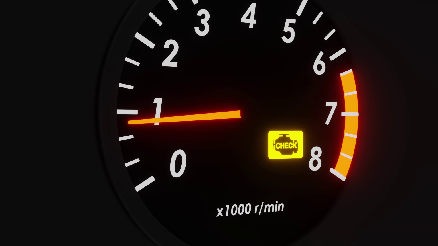 A close up of a speedometer with the number 8 on it