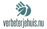Een logo voor verboterijehuis.nu met een hand en blad