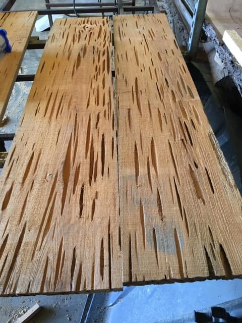 partially plained reclaimed pecky cypress