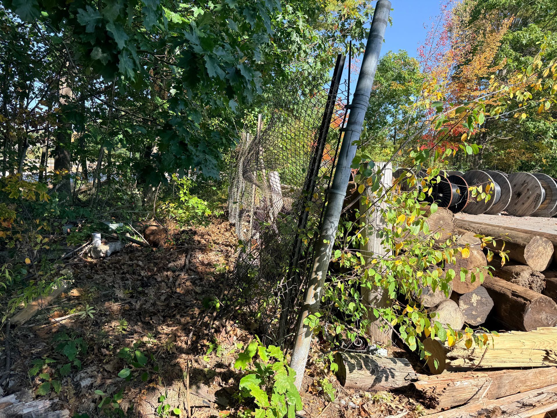 Fence repair 7.5 ft galvanized fence in Portland Maine pic #1