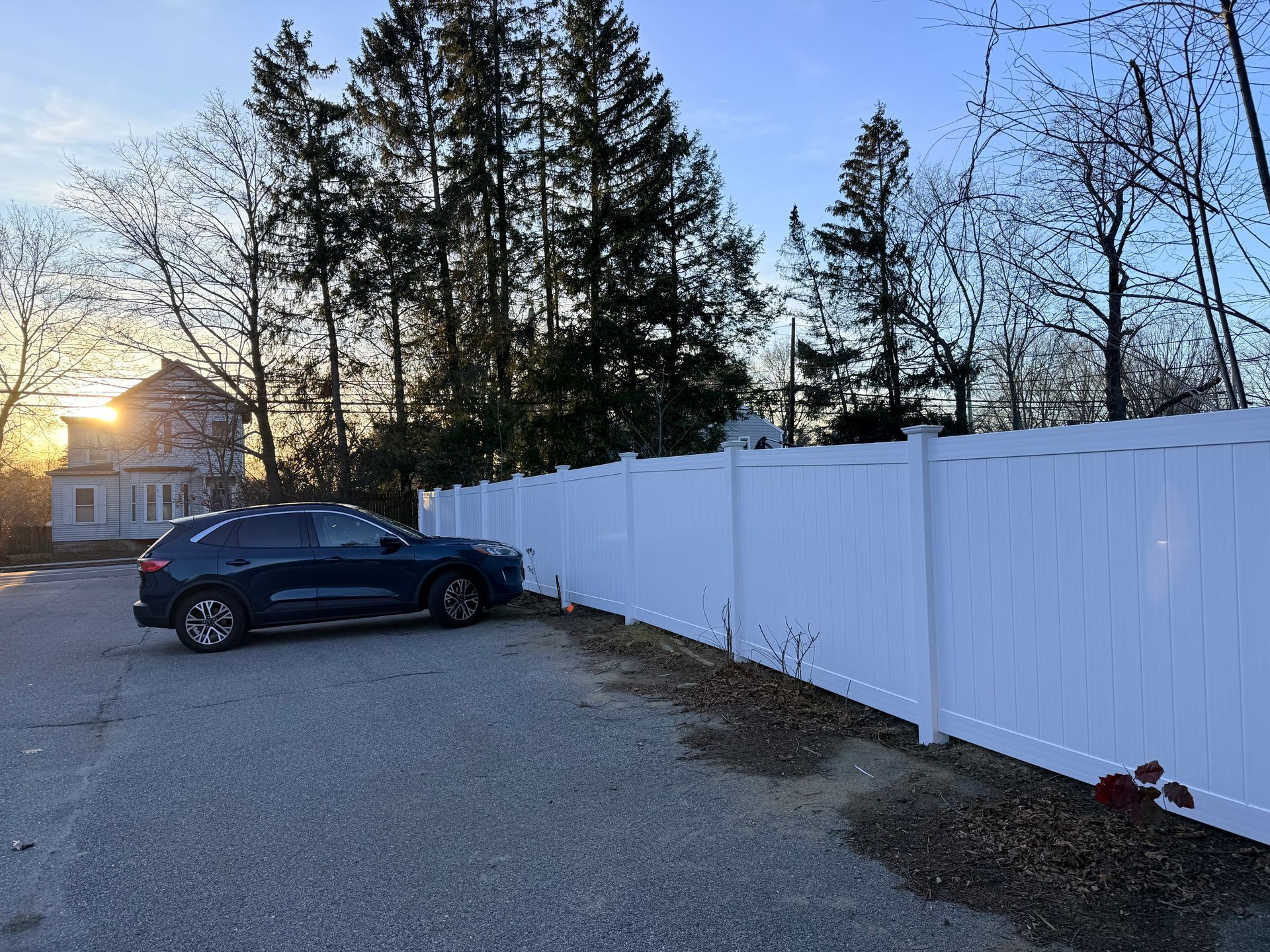 Dover NH 6ft white BB&S Rockingham vinyl 20 sections pic #1