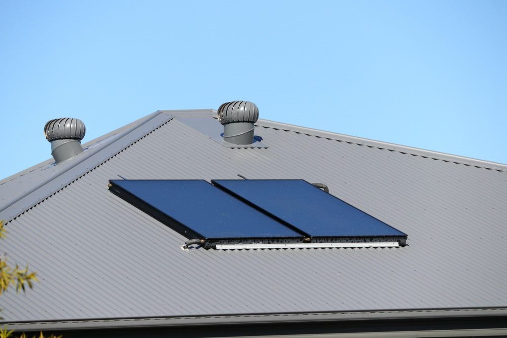 Solar Hot Water Panels Supply on Roof — Hot Water Service in Forster Area