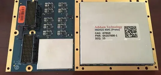 A motherboard with a label that says arkham technology indigo xmc proto