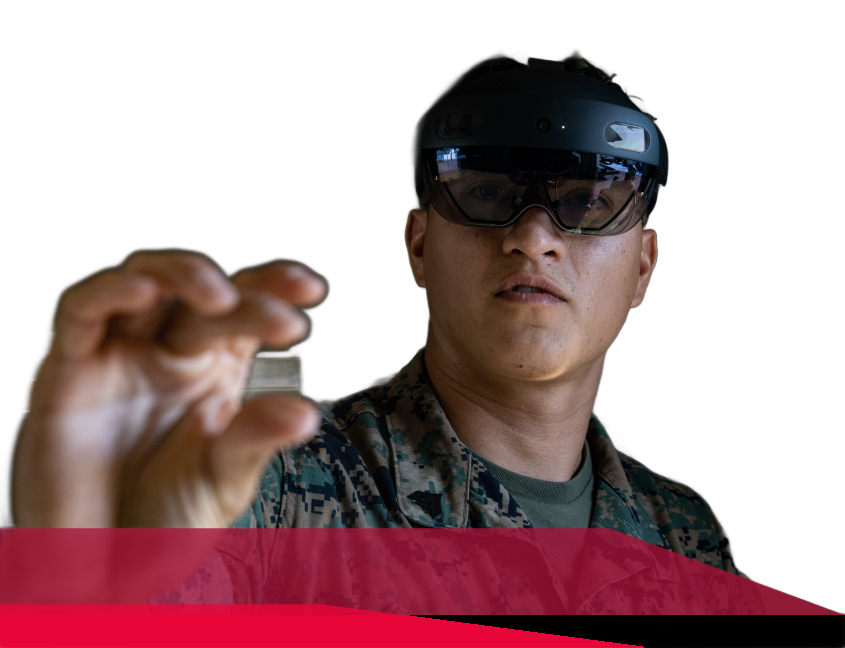 A group of soldiers are kneeling down and looking through binoculars