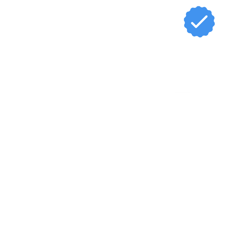 Blue checkmark icon.