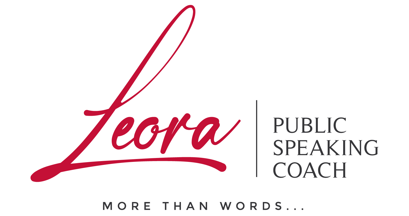 Leora  Public Speaking Coach more than words Logo