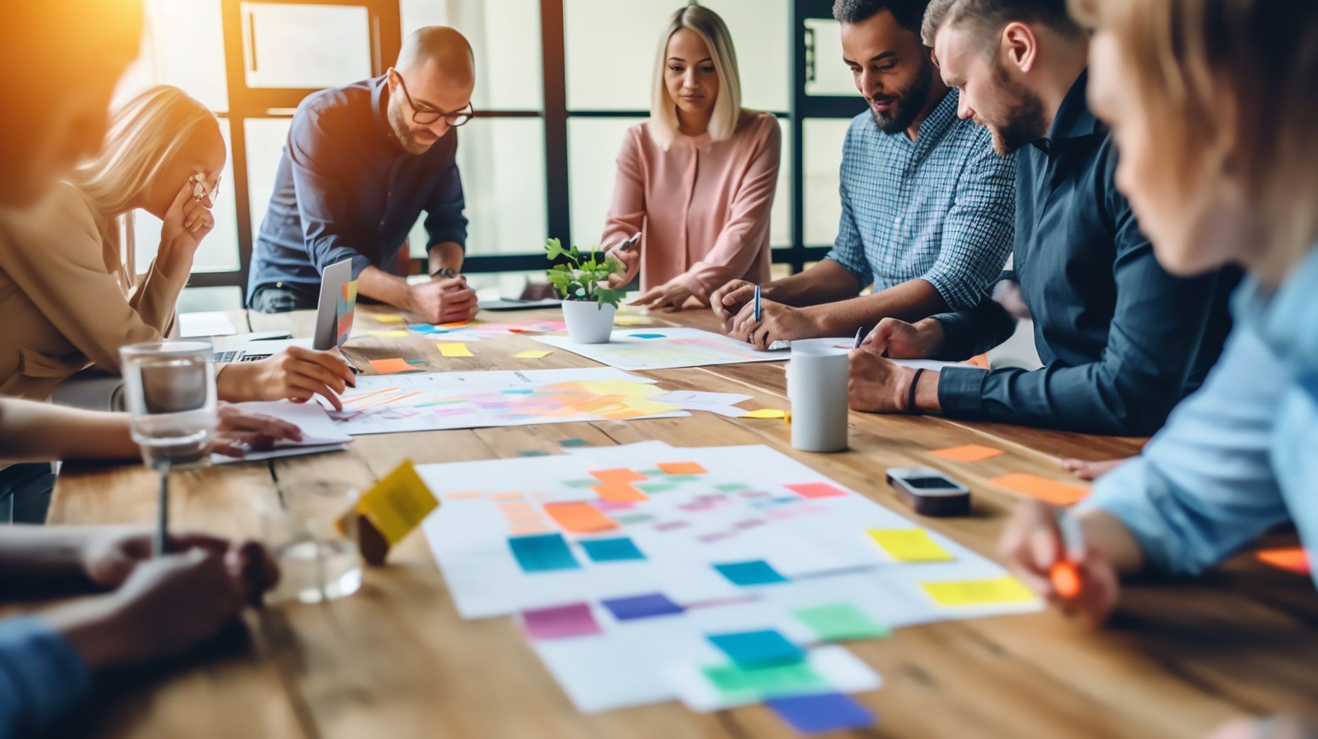 ein produktives Kreativteam arbeitet zusammen