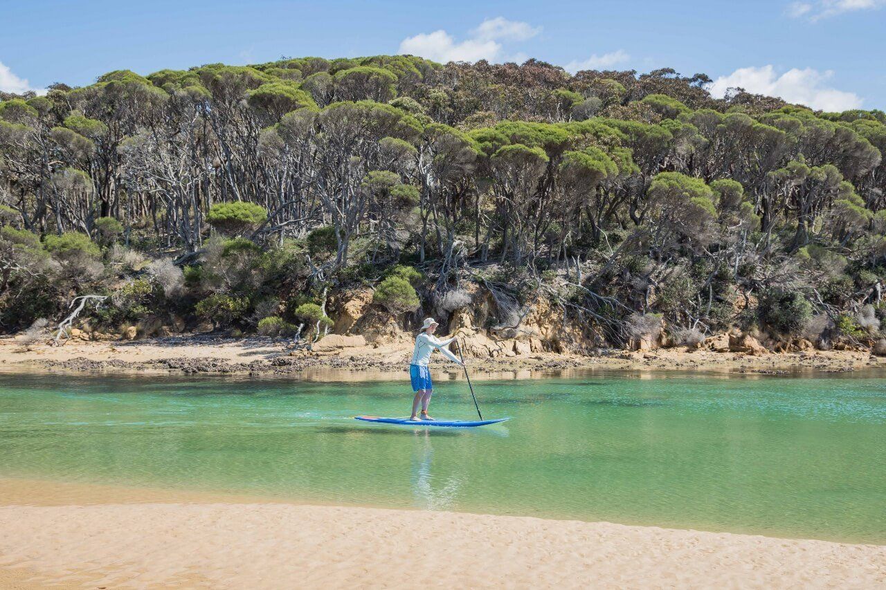 SUPing and kayaking in Tathra