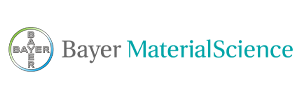 Bayer MaterialScience logo with a circular emblem and company name in gray and teal.