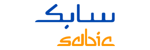 Sabic logo in blue Arabic script above