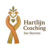 Logo van Hartlijn Coaching met helende handen, hart en paddenstoelen, symbool voor innerlijke groei en natuurlijke verbinding