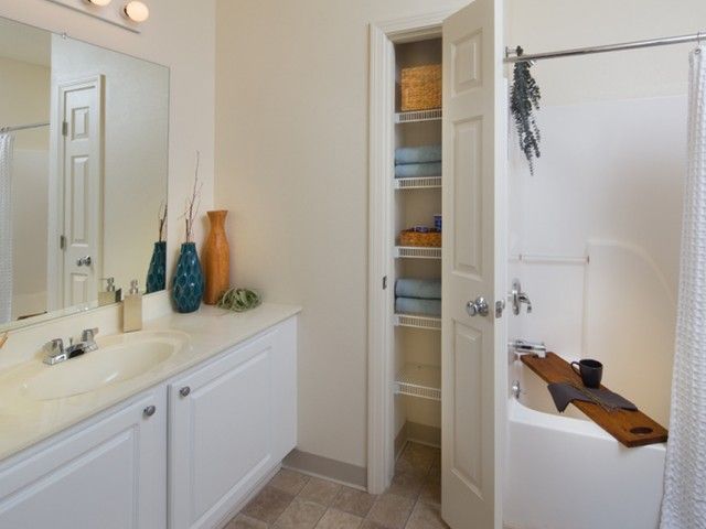 Bathroom with Storage Closet at Longview At Georgetown.