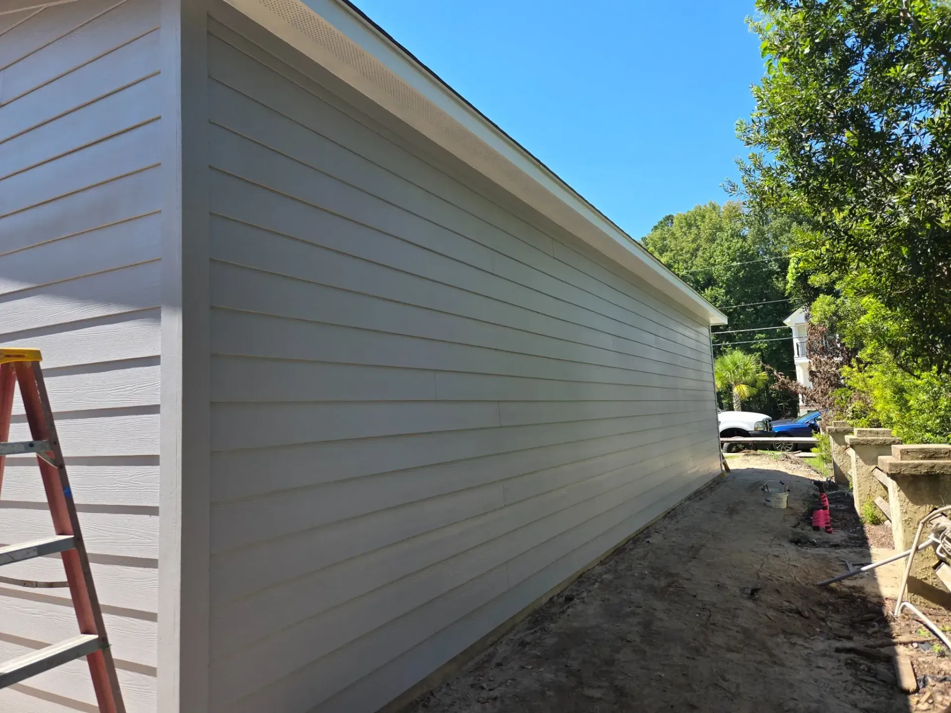 “fiber cement siding installation on coastal North Carolina home