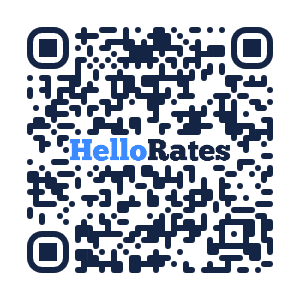 QR code linking to HelloRates prequalification — scan to explore Howard Roofing & Construction financing offers.