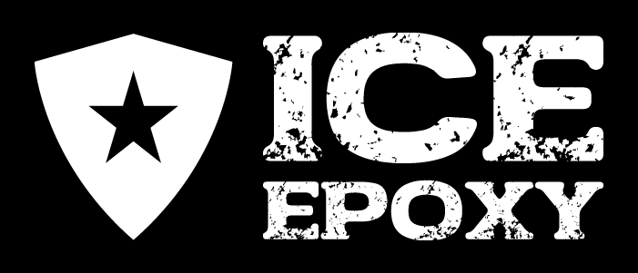 The logo for ice epoxy has a shield and a star on it.