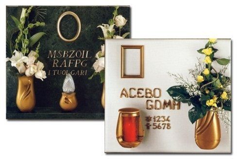 Una foto di un vaso di fiori accanto a una foto di un vaso di fiori