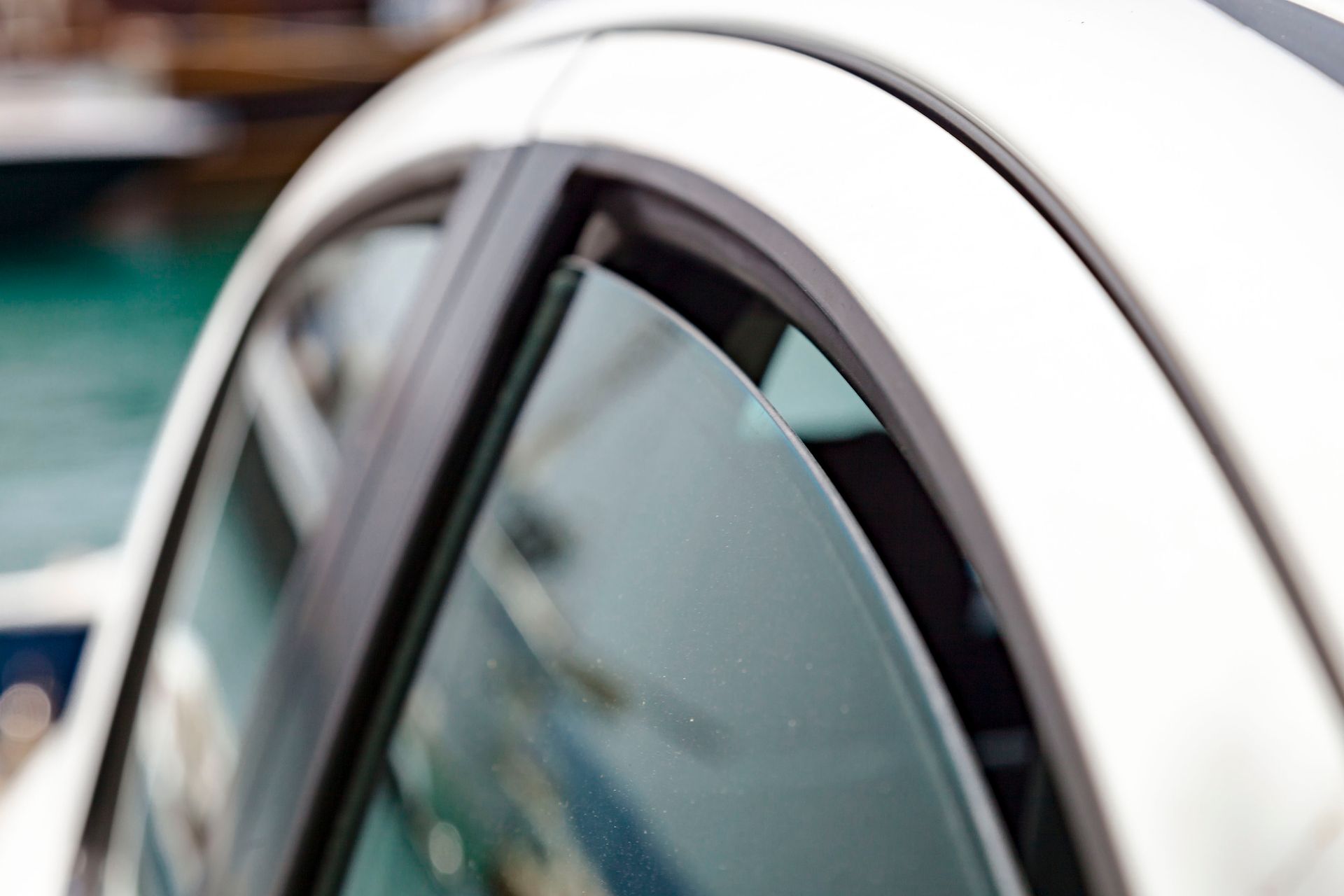 Slightly opened car windows.