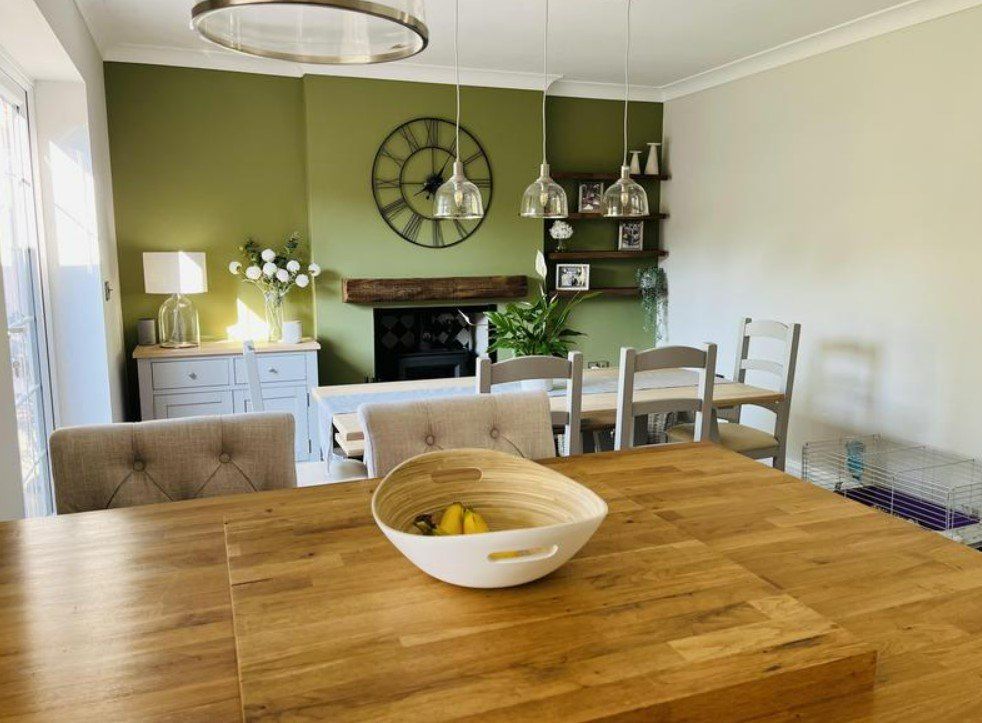 A domestic kitchen painted by painters and decorators Glasgow