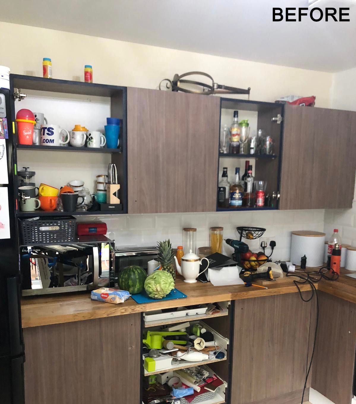 A domestic kitchen prior to being wrapped by painters and decorators Glasgow