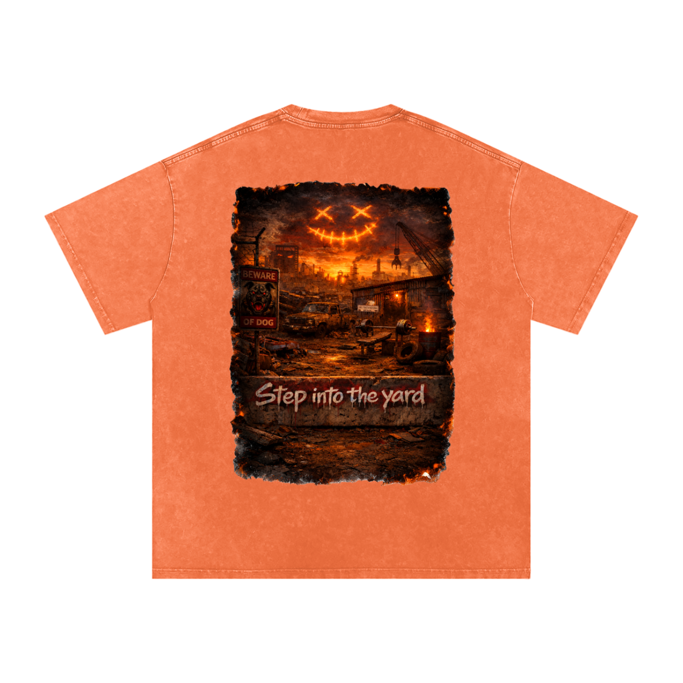 Snow Washed Oversized Cotton T-Shirt