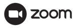 Zoom logo with a black camera icon and the word “zoom” in black text