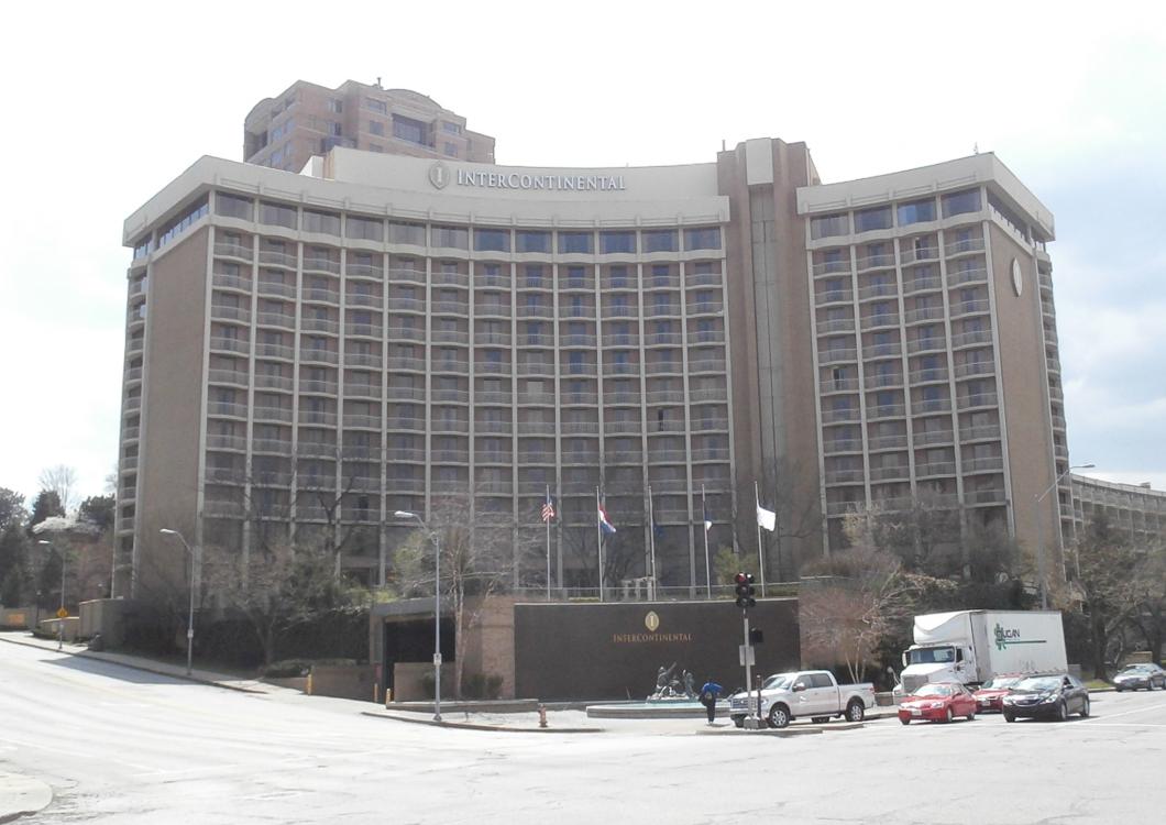 Exterior of the InterContinental Hotel after Dayco completed painting project