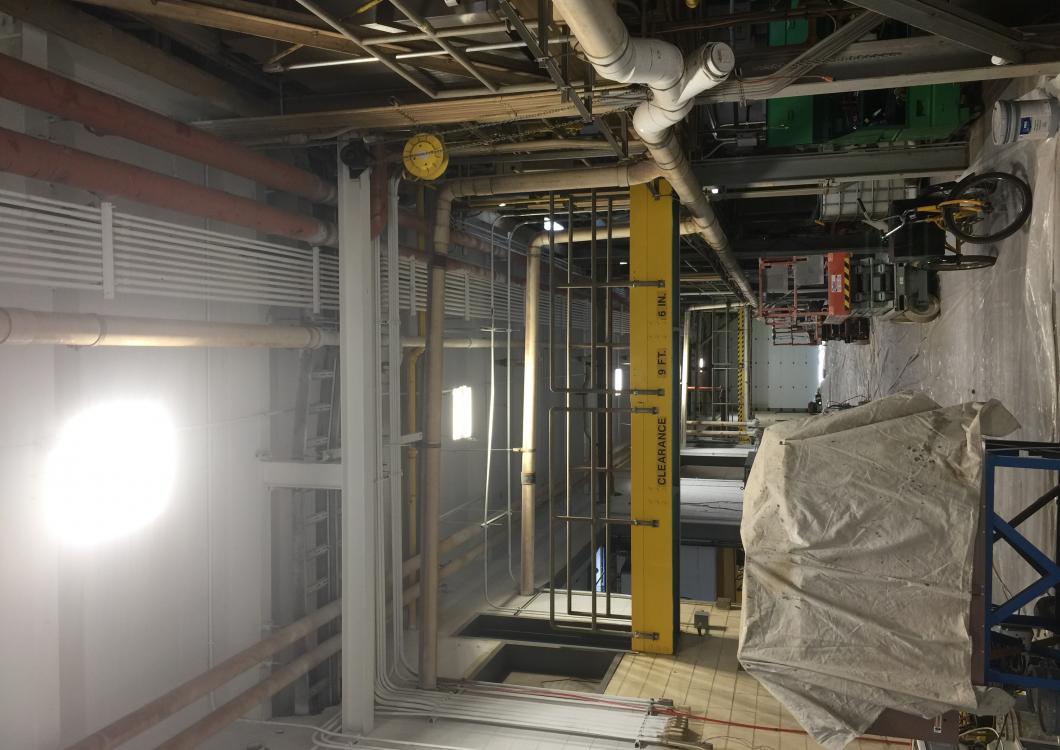 Industrial facility during painting project