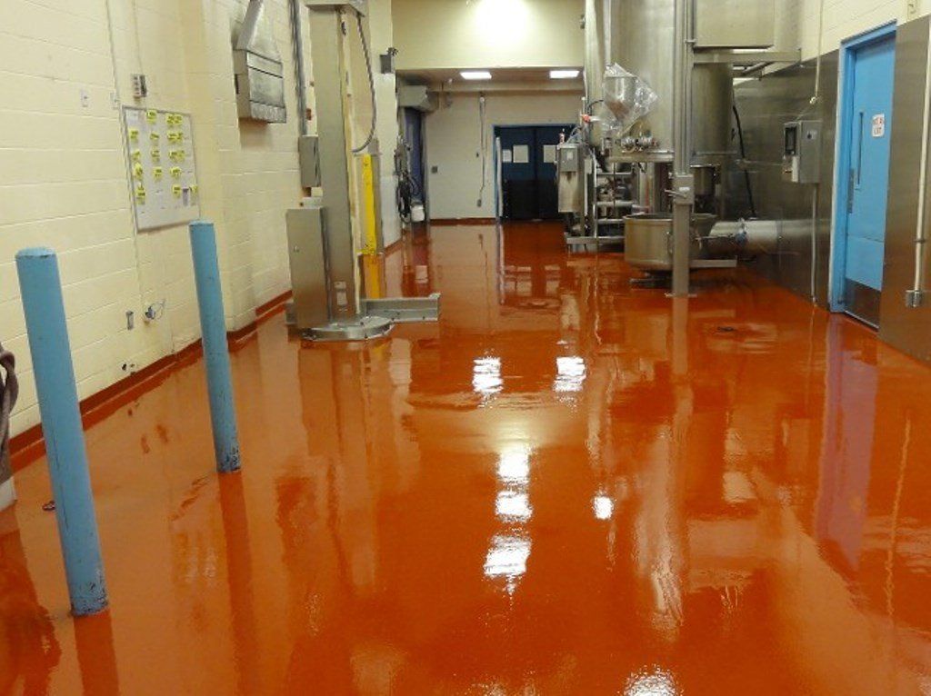 Orange Epoxy Floor Covering - Epoxy Floors in Mahopac, New York