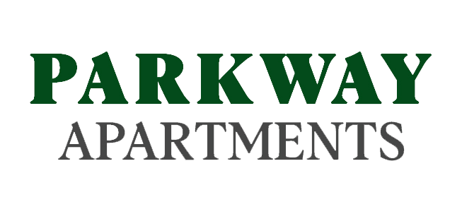 Parkway Apartments logo in green and gray text.