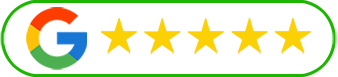 A google logo with five stars on it.