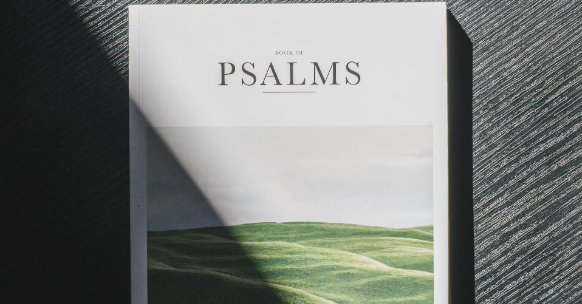 A book cover with the word Psalms on it.