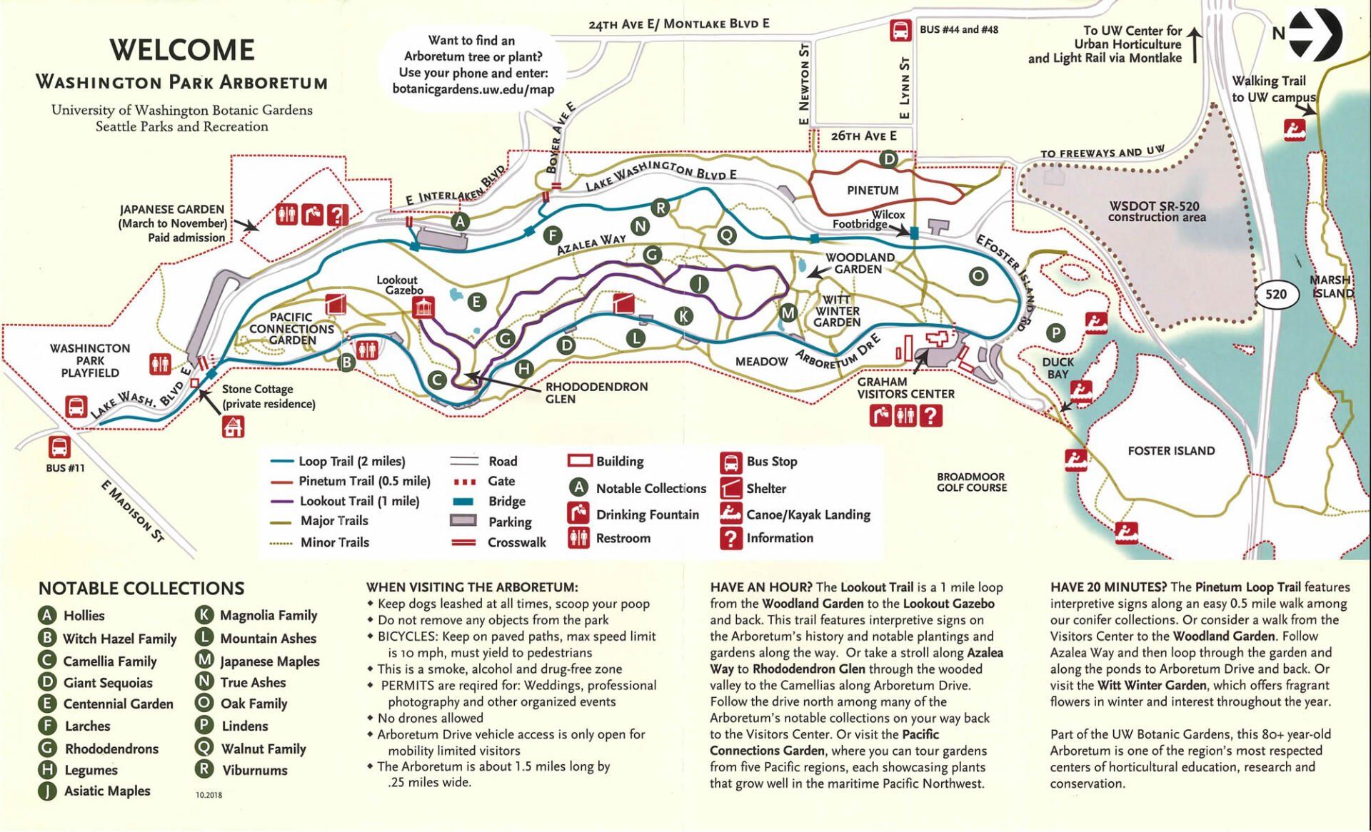 Map of Marin Headlands trails in California, showing trails, parking, viewpoints, and other features.
