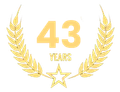43 Years Logo