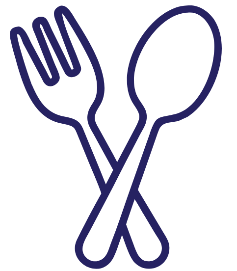 icon of fork knife and a plate
